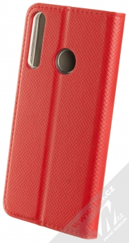 1Mcz Magnet Book flipové pouzdro pro Huawei P40 Lite E červená (red) zezadu