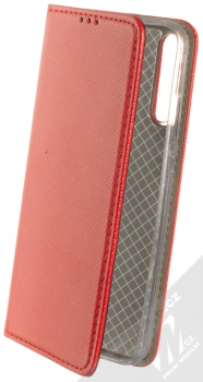 1Mcz Magnet Book flipové pouzdro pro Huawei P40 Lite E červená (red)