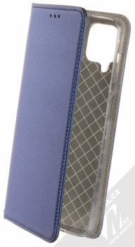 1Mcz Magnet Book flipové pouzdro pro Samsung Galaxy A12, Galaxy M12 tmavě modrá (dark blue)