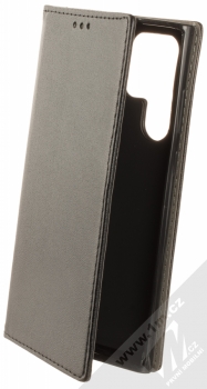1Mcz Magnetic Book Color flipové pouzdro pro Samsung Galaxy S22 Ultra 5G černá (black)