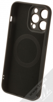 1Mcz MagSilicone Color Skinny TPU ochranný kryt s MagSafe pro Apple iPhone 14 Pro Max černá (black) zepředu