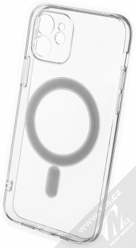 1Mcz MagSilicone Skinny TPU ochranný kryt s MagSafe pro Apple iPhone 12 průhledná (transparent)