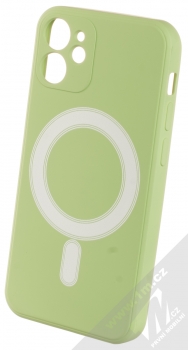 1Mcz MagSilicone TPU ochranný kryt s MagSafe pro Apple iPhone 12 mini světle zelená (light green)