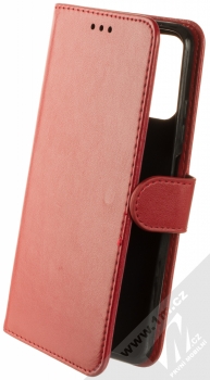 1Mcz Marten Strap Book flipové pouzdro pro Xiaomi Redmi Note 10 5G, Poco M3 Pro červená (red)