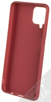 1Mcz Matt TPU ochranný silikonový kryt pro Samsung Galaxy A12 tmavě červená (dark red) zepředu