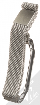 1Mcz Milanese Wristband magnetický pásek z leštěného kovu na zápěstí pro Xiaomi Mi Band 5 stříbrná (silver) zezadu