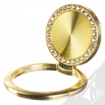 1Mcz Ring Kruh zirkonů držák na prst celozlatá (all gold) držák