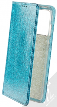 1Mcz Shining Book třpytivé flipové pouzdro pro Samsung Galaxy A72, Galaxy A72 5G modrá (blue)