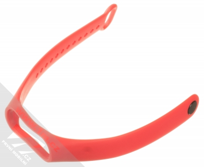 1Mcz Single Color Strap silikonový pásek na zápěstí pro Xiaomi Mi Band 3, Mi Band 4 červená (red) rozepnuté
