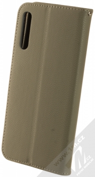 1Mcz Stranding Book flipové pouzdro pro Huawei P Smart Pro, Honor 9X šedobéžová (taupe) zezadu