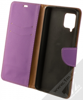 1Mcz Stranding Book flipové pouzdro pro Samsung Galaxy A42 5G fialová (violet) otevřené