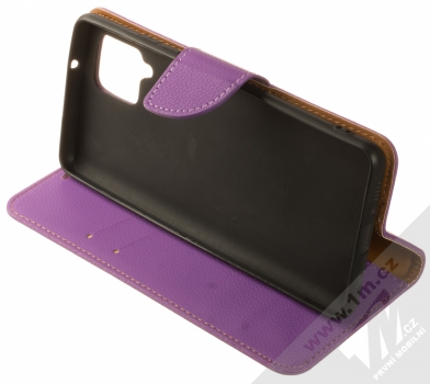 1Mcz Stranding Book flipové pouzdro pro Samsung Galaxy A42 5G fialová (violet) stojánek