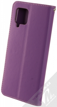 1Mcz Stranding Book flipové pouzdro pro Samsung Galaxy A42 5G fialová (violet) zezadu