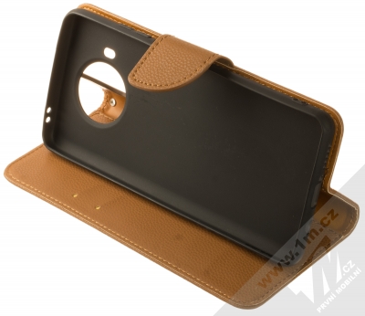 1Mcz Stranding Book flipové pouzdro pro Xiaomi Mi 10T Lite 5G hnědá (brown) stojánek