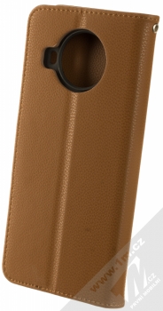 1Mcz Stranding Book flipové pouzdro pro Xiaomi Mi 10T Lite 5G hnědá (brown) zezadu