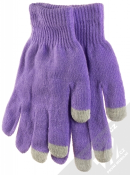 1Mcz Touch Gloves Basic pletené rukavice pro kapacitní dotykový displej fialová (violet)