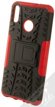 1Mcz Tread Stand odolný ochranný kryt se stojánkem pro Honor 8X červená černá (red black)