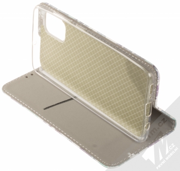 1Mcz Trendy Book Měňavé listí 2 flipové pouzdro pro Samsung Galaxy A51 bílá (white) stojánek