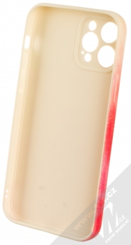 1Mcz Trendy Olejomalba Skinny TPU ochranný kryt pro Apple iPhone 12 Pro béžová růžová (beige pink) zepředu