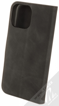 1Mcz Velvet Book flipové pouzdro pro Apple iPhone 13 Pro Max černá (black) zezadu