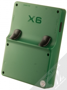 1Mcz X6 herní konzole tmavě zelená (forest green) zezadu