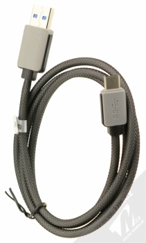 4smarts Basic Line opletený USB kabel s USB Type-C konektorem pro mobilní telefon, mobil, smartphone šedá (grey) balení