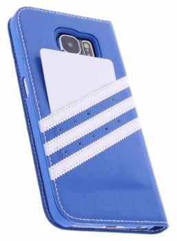 Adidas Booklet Case flipové pouzdro pro Samsung Galaxy S6 (AN8037) modro bílá (blue white)