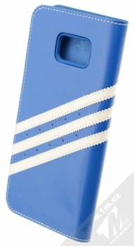 Adidas Booklet Case flipové pouzdro pro Samsung Galaxy S7 Edge (BH8660) modrá bílá (blue white) zezadu