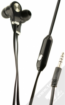 Aligator HandsFree stereo sluchátka s mikrofonem, ovladačem a prodlouženým audio konektorem Jack 3,5mm černá (black)
