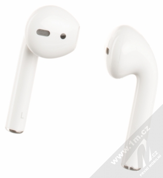 Apple AirPods (2019) headset stereo sluchátka s nabíjecím pouzdrem bílá (white) zezadu