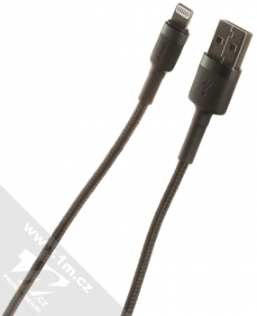 Baseus Cafule Cable opletený USB kabel s Apple Lightning konektorem (CALKLF-BG1) šedá černá (grey black)