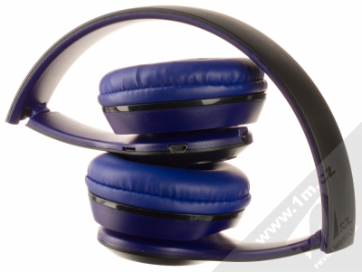 Borofone BO4 Charming Rhyme Bluetooth stereo sluchátka černá modrá (black blue) složené zezadu