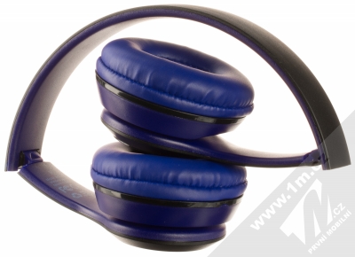 Borofone BO4 Charming Rhyme Bluetooth stereo sluchátka černá modrá (black blue) složené