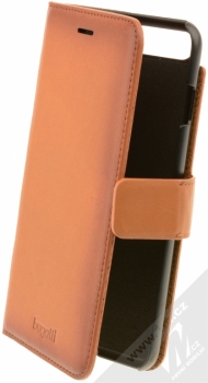 Bugatti Zurigo Full Grain Leather Booklet Case flipové pouzdro z pravé kůže pro Apple iPhone 7 Plus, iPhone 8 Plus hnědá (cognac)