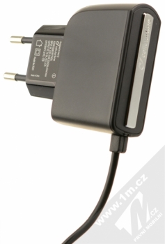 CellularLine Adaptive Fast Charger 15W nabíječka do sítě s microUSB konektorem pro mobilní telefon, mobil, smartphone černá (black) nabíječka zezadu