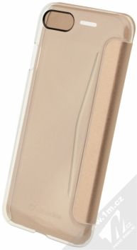 CellularLine Clear Book flipové pouzdro pro Apple iPhone 7 zlatá (gold) zezadu