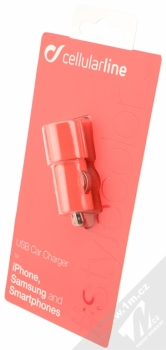 CellularLine Style&Color USB Car Charger nabíječka do auta s USB výstupem 1A růžová (pink) krabička