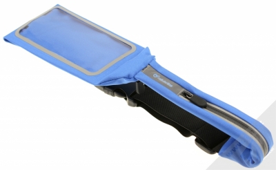 CellularLine Waistband View Running elastické sportovní pouzdro na pas pro mobilní telefon, mobil, smartphone modrá (blue) zboku