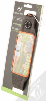 CellularLine Waistband View Summer 2017 Edition elastické sportovní pouzdro na pas pro mobilní telefon, mobil, smartphone šedá černá melanž (melange) krabička