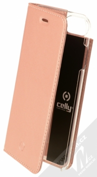 Celly Air flipové pouzdro pro Apple iPhone 7 růžově zlatá (rose gold)