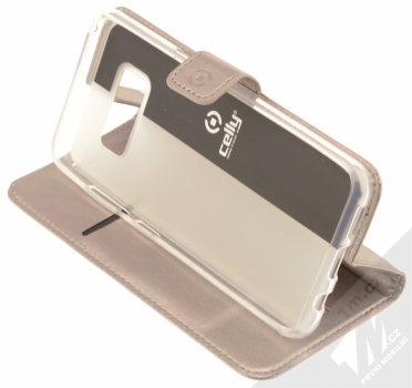 Celly Air flipové pouzdro pro Samsung Galaxy S8 stříbrná (silver) stojánek