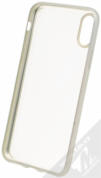 Celly Laser Matt TPU ochranný kryt pro Apple iPhone X stříbrná (silver) zepředu