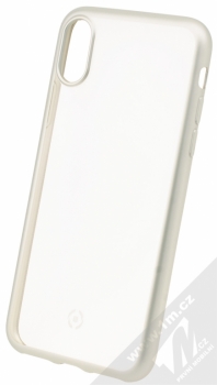 Celly Laser Matt TPU ochranný kryt pro Apple iPhone X stříbrná (silver)