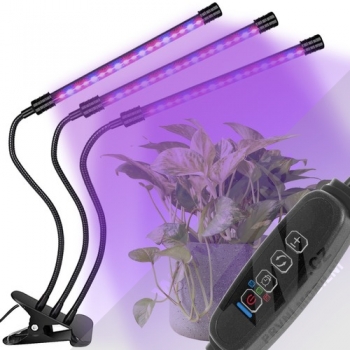 1Mcz JZ-03 pěstební LED světla 3 x 20W pro růst rostlin černá (black)