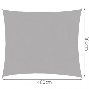 1Mcz Stínící plachta proti slunci 4 x 3m šedá (grey)