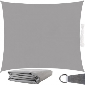 1Mcz Stínící plachta proti slunci 4 x 3m šedá (grey)