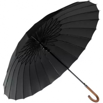 1Mcz Deštník automatický ve tvaru hole, 24 drátový, 124 x 97,5 cm černá (black)
