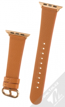 Dahase Grain Leather Strap kožený pásek na zápěstí pro Apple Watch 42mm, Watch 44mm hnědá (brown) zezadu