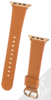 Dahase Grain Leather Strap kožený pásek na zápěstí pro Apple Watch 42mm, Watch 44mm hnědá (brown)