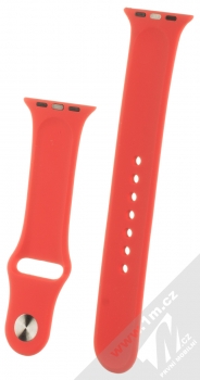 Devia Deluxe Sport Band silikonový pásek na zápěstí pro Apple Watch 38mm, Watch 40mm červená (red) zezadu